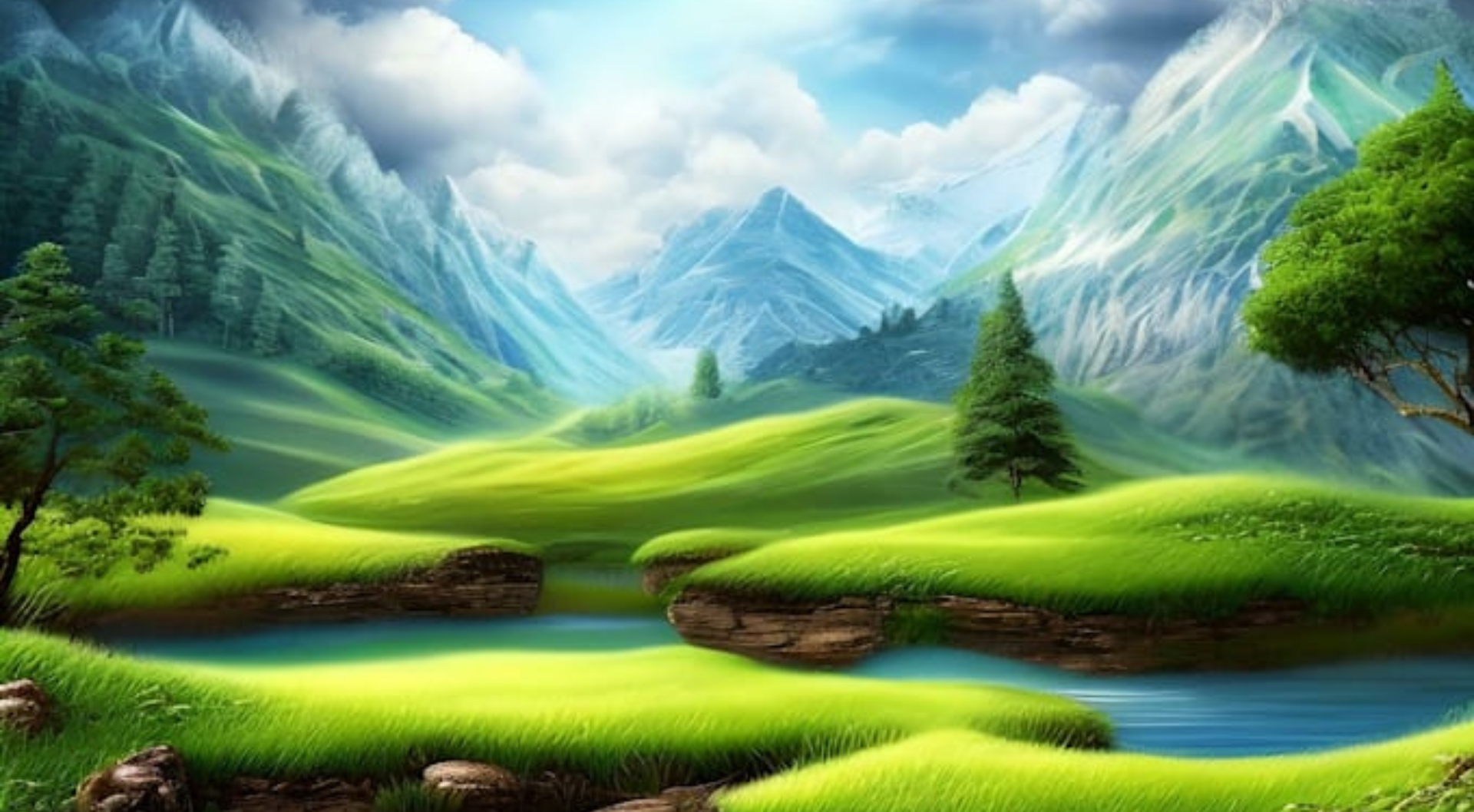 I will create flat landscape illustration of nature